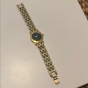 Citizen Gold and Black Chain Link Watch Womens Jewelry